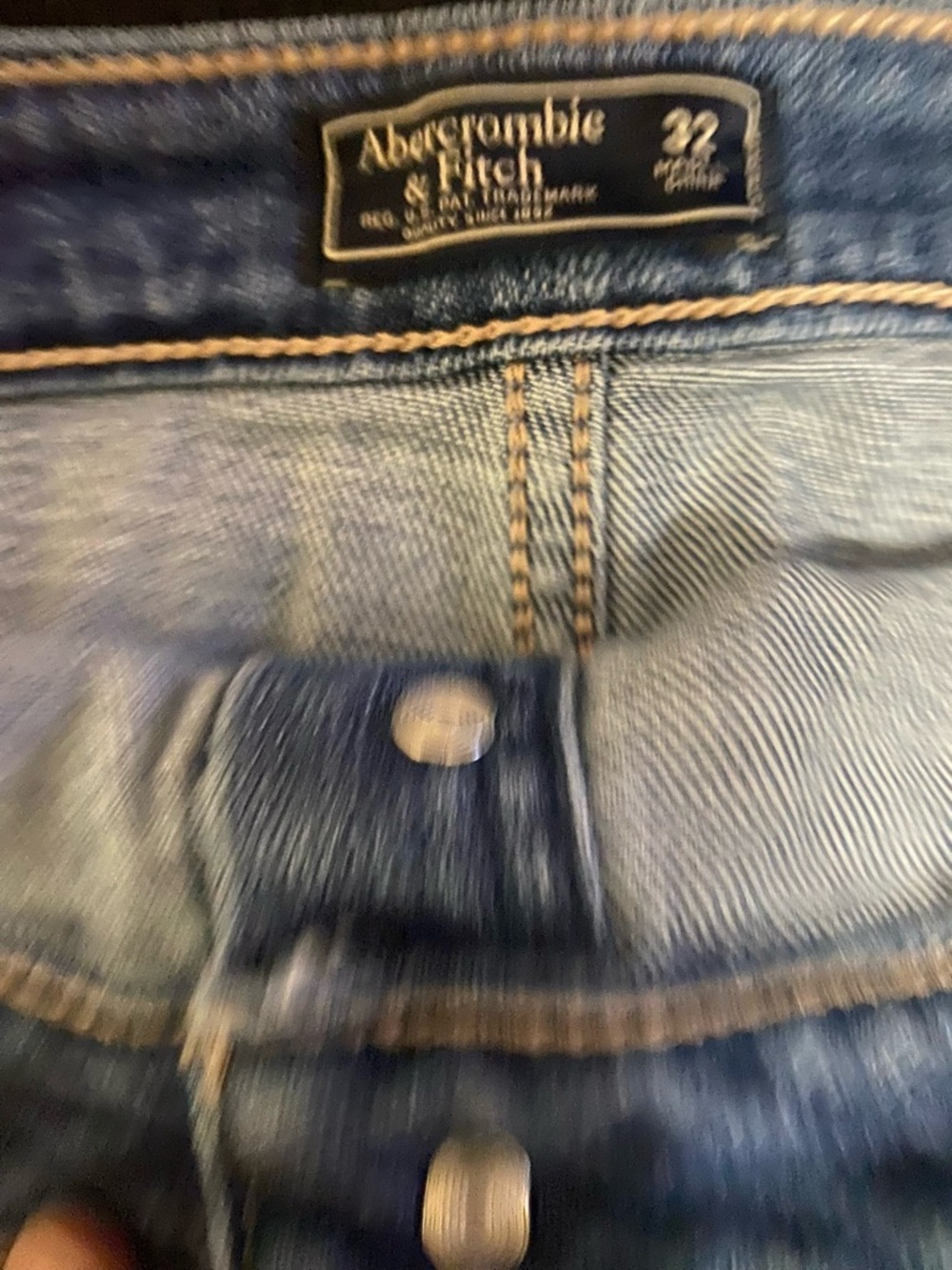Abercrombie & Fitch Button-Front Denim Mini Skirt - Blue - Picture 4 of 4